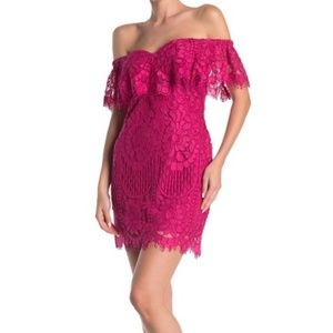 New Wayf Dress Venice Off-the-Shouler Lace Dress